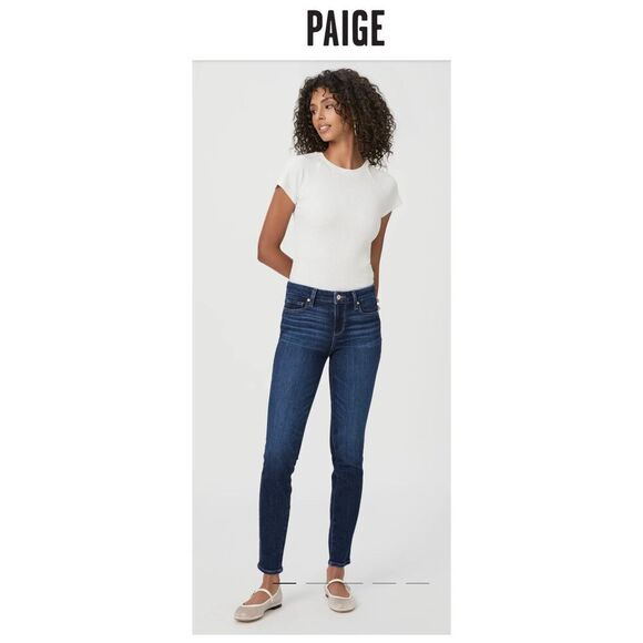 PAIGE Verdugo Ultra Skinny Dark Wash Soft Stretch Jeans Size 26 - Picture 1 of 7